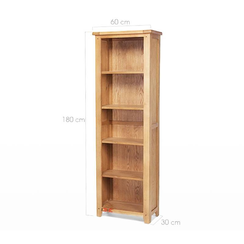 Tủ sách 5 ngăn Rustic gỗ sồi