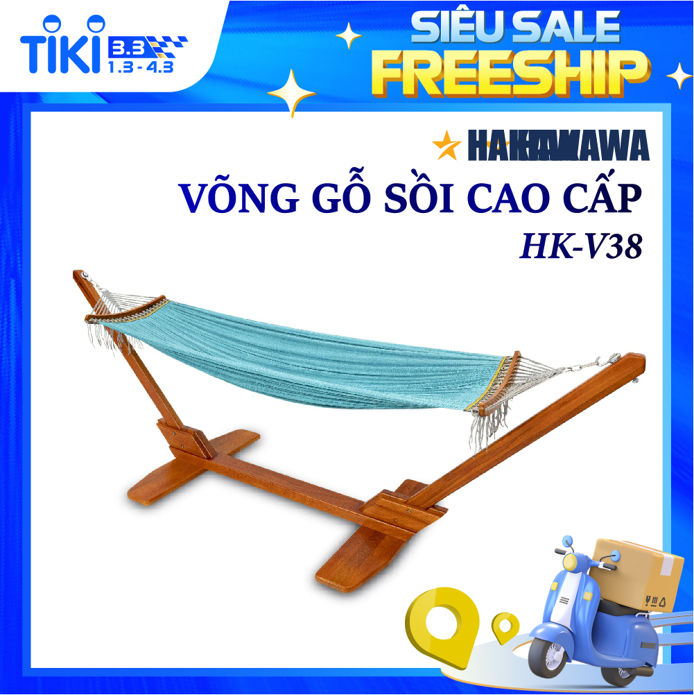 Võng Gỗ Sồi Tự Nhiên Phong Cách Hoàng Gia HAKAWA HK-V38