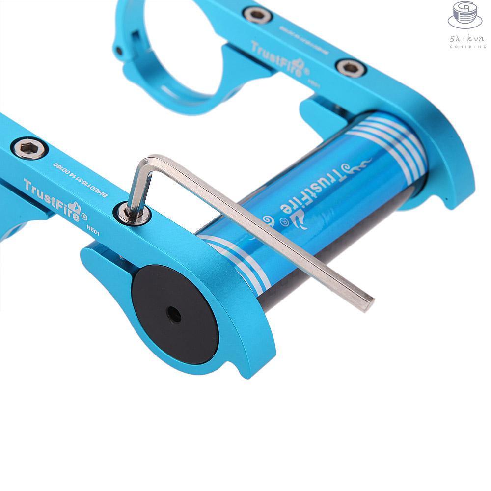 Bicycle Double Handlebar Extender with Allen Key Lamp Holder for Bicycle Lights Flashlights