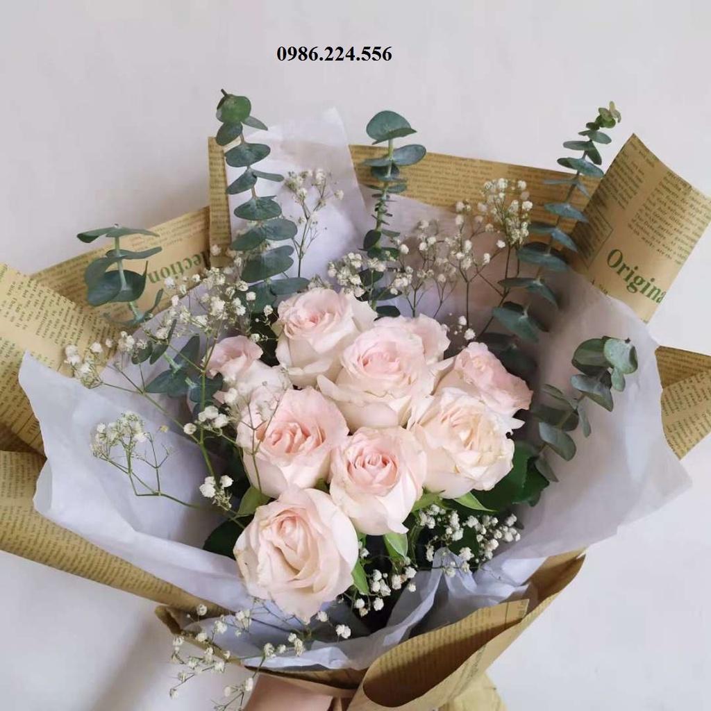 Giấy báo Vintage gói hoa quà dán tường Decor phòng dễ thương cute siêu đẹp set 10 tờ