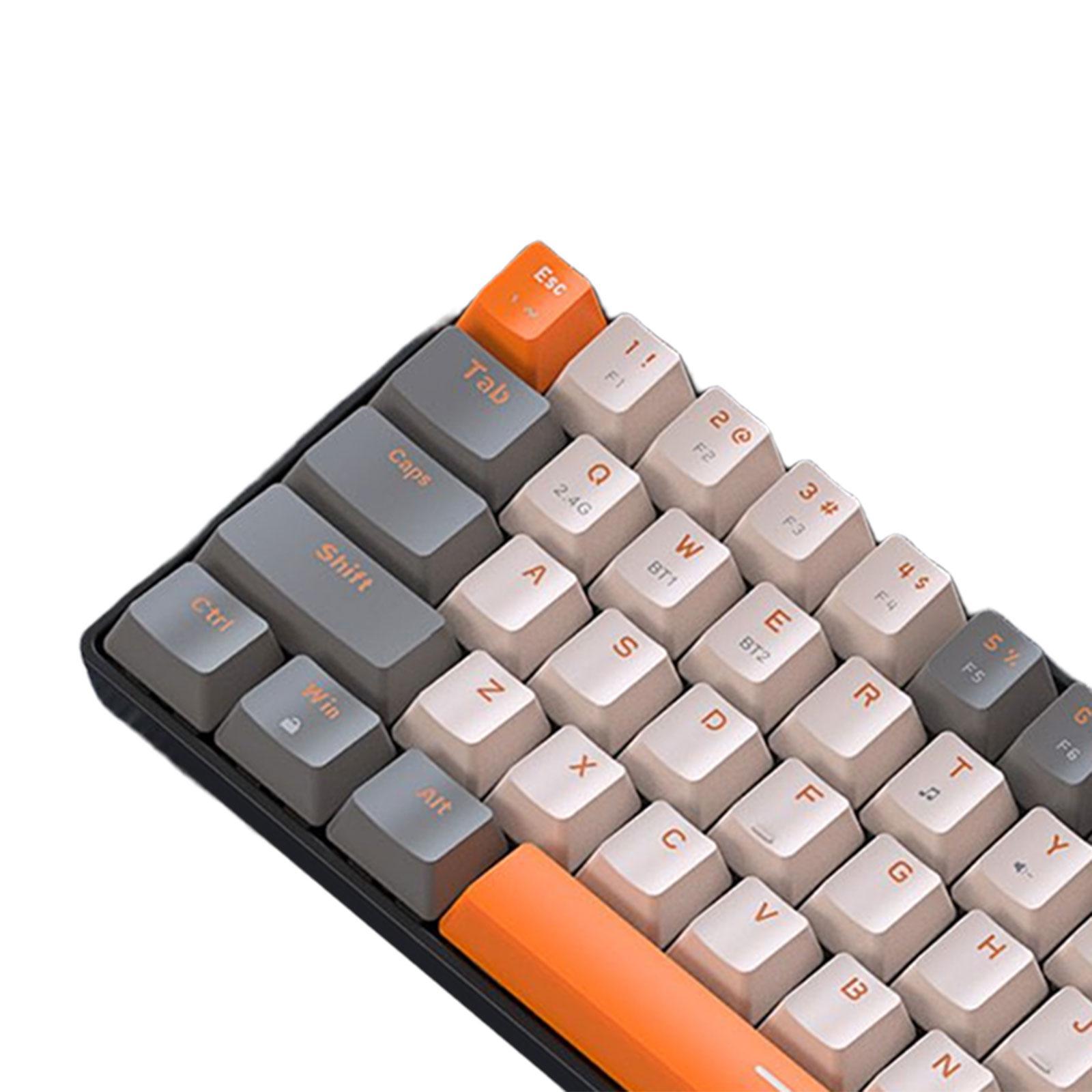 Mechanical Keyboard 2 Connection Methods PBT Key Caps Keypad for Laptop