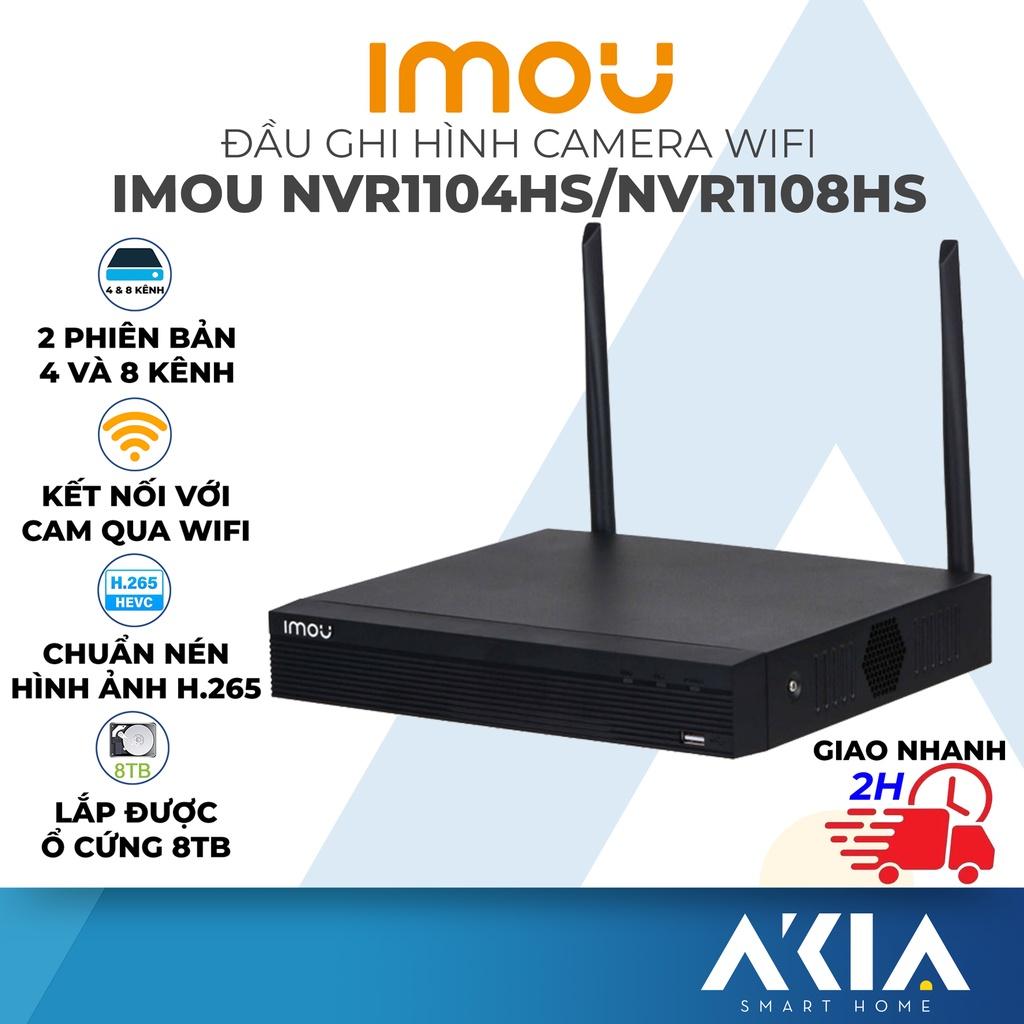 Đầu ghi hình Camera wifi IMOU bản 4 và 8 Kênh NVR1104HS/NVR1108HS, hỗ trợ độ phân giải cao 2MP/4MP, dễ dàng cài đặt - Hàng chính hãng