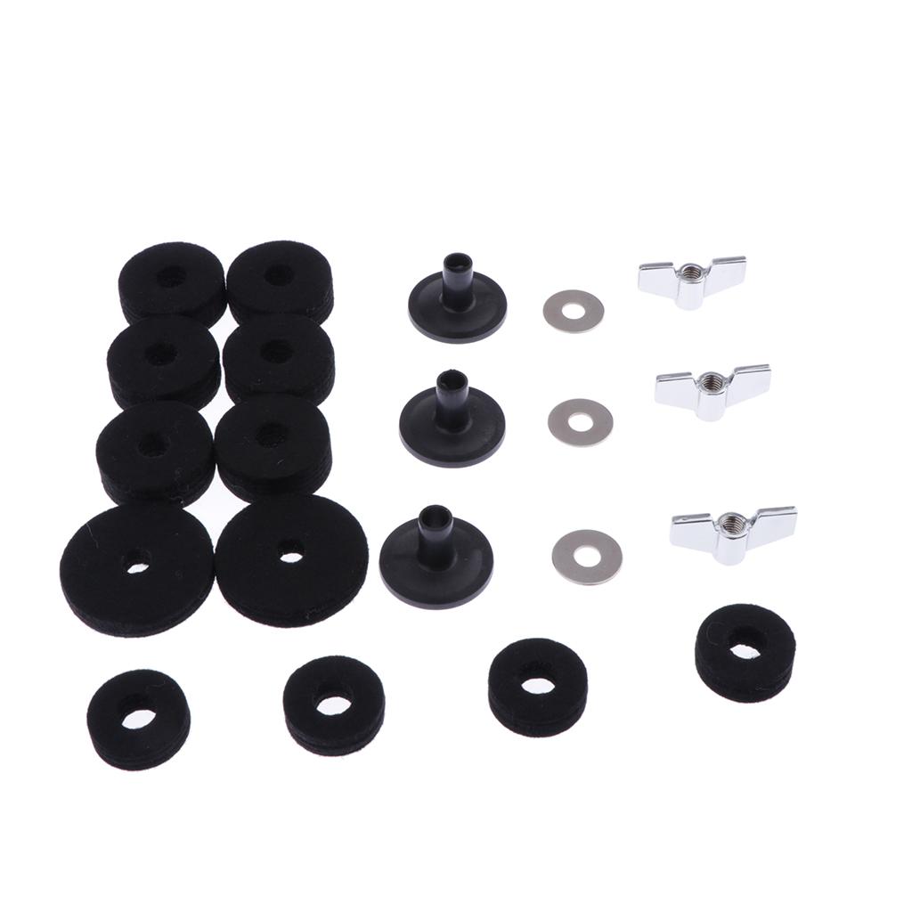 2x Drum Replacement Parts Accessories Cymbal Sleeves Washers Wing Nuts Felts