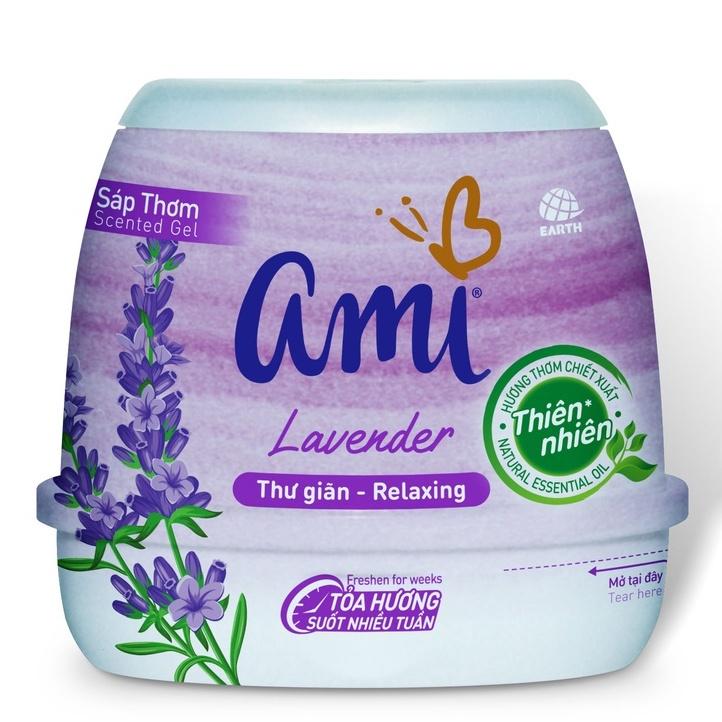 Sáp Thơm Ami Lavender 200gram hương hoa thiên nhiên giá siêu mềm sáp thơm phòng/ không gian ô tô khử mùi hiệu quả