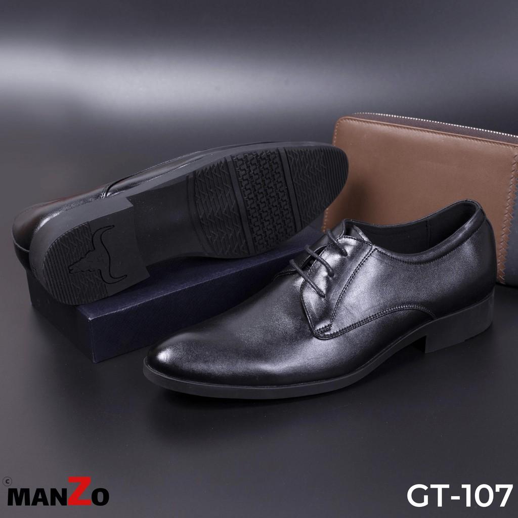 Giày da nam dây buộc - Giày tây nam công sở da bò thật - Bảo hành 12 tháng - GT 107 Manzo store