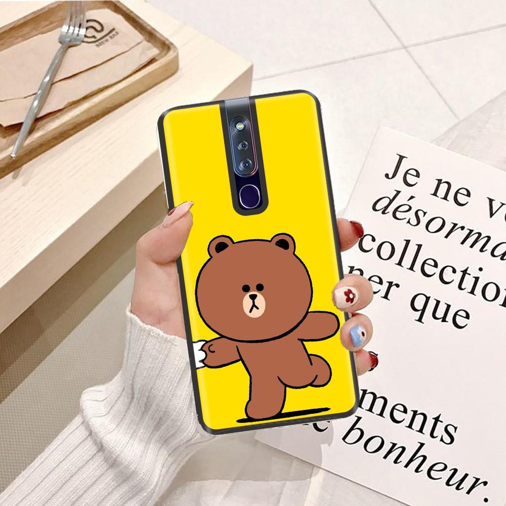 Ốp lưng dành cho Oppo A1K Viền dẻo TPU hình Gấu Nâu Cute