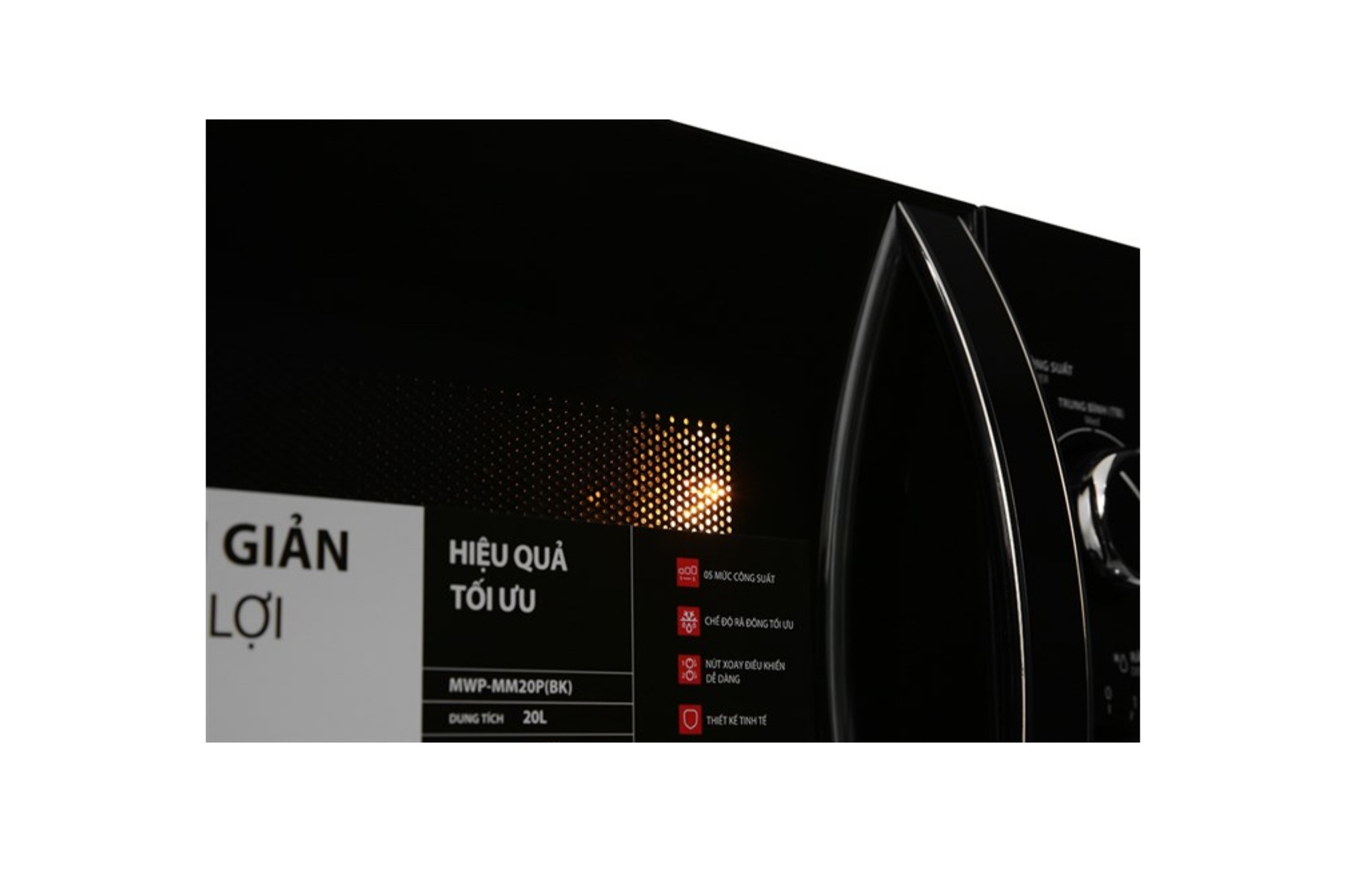 Lò vi sóng Toshiba MWP-MM20P(BK) 20 lít - Hàng chính hãng
