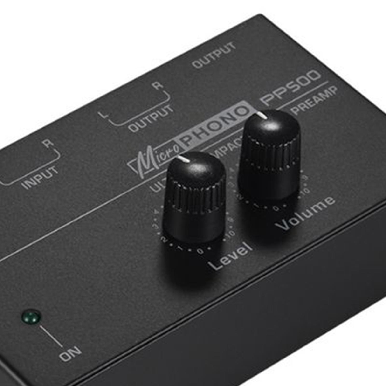 PP500 Phono Turntable Preamp Knob Control Electronic Mini Stereo