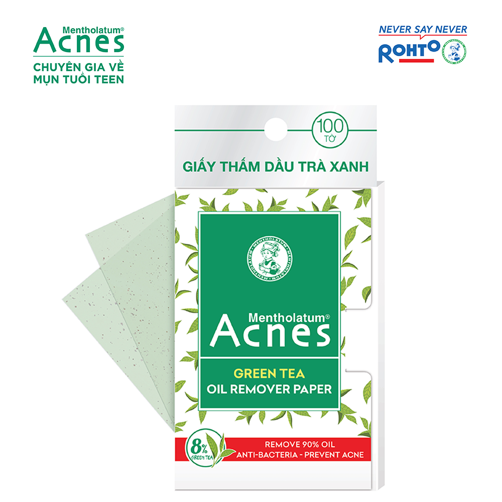 Giấy thấm dầu trà xanh Acnes Oil Remover Paper Green Tea 100 tờ