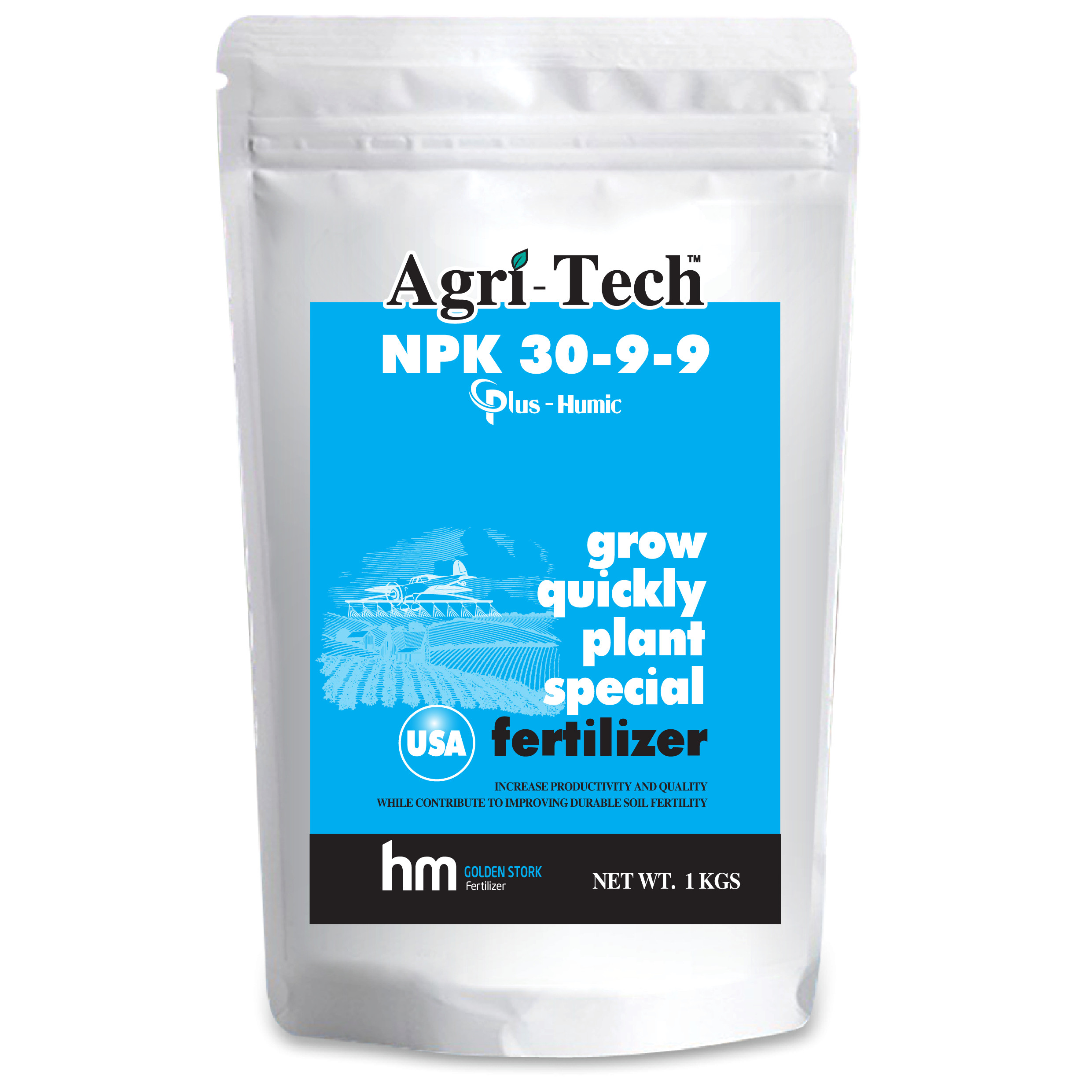 Phân bón hỗn hợp Agri-Tech NPK 30-9-9+TE 1Kg