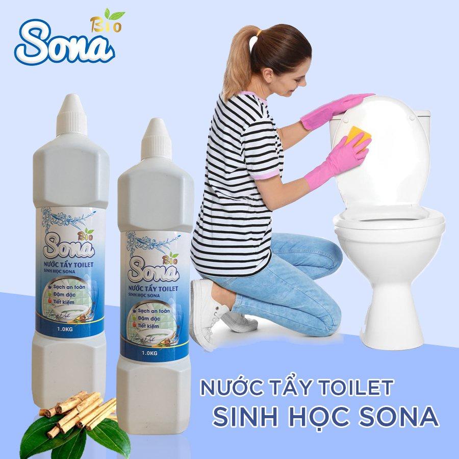Nước Tẩy bồn cầu toilet sinh học SONA 1kg hương quế