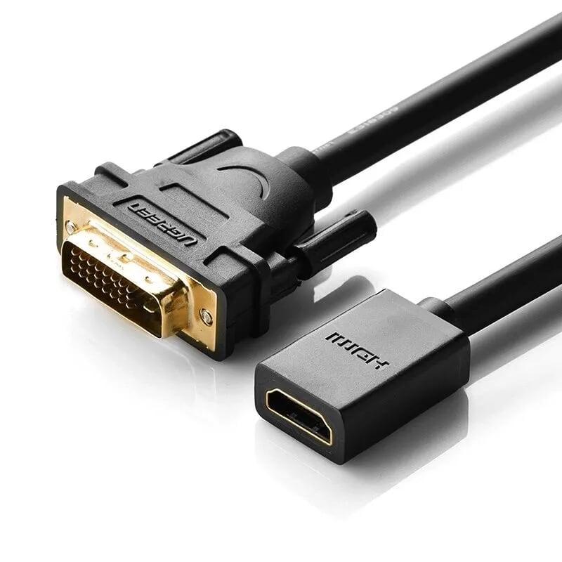 Ugreen UG2011820118TK Màu Đen Đầu chuyển đổi DVI 24 + 1 sang HDMI âm - HÀNG CHÍNH HÃNG