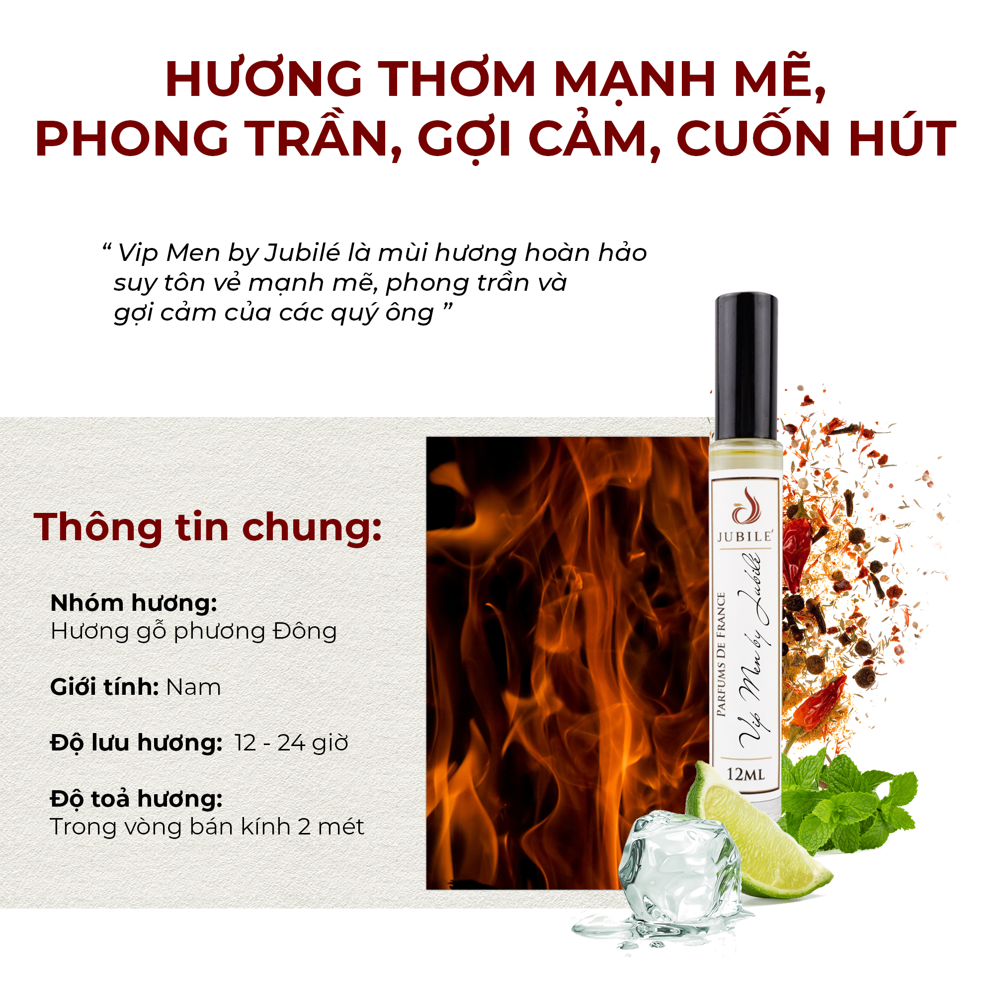 Tinh dầu nước hoa nam Vip M by Jubilé