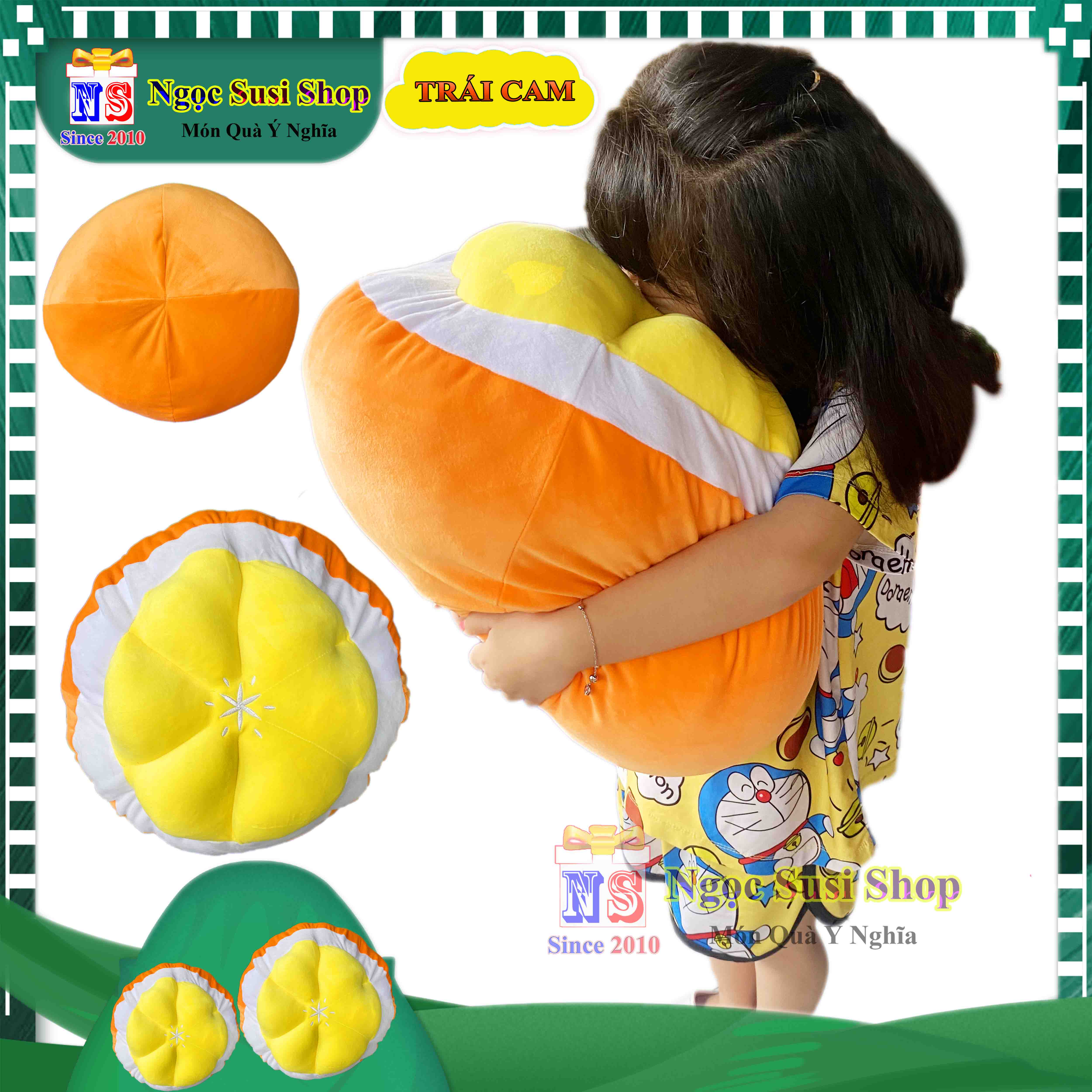 GẤU BÔNG TRÁI CAM SIÊU TO ÔM NGỦ TRANG TRÍ - THÚ BÔNG HÌNH TRÁI CAM SIÊU MỀM NHẸ