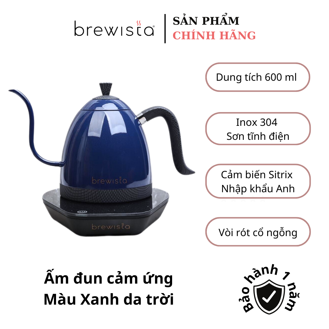 Ấm đun kiểm soát nhiệt độ 600ml - Blue Sky