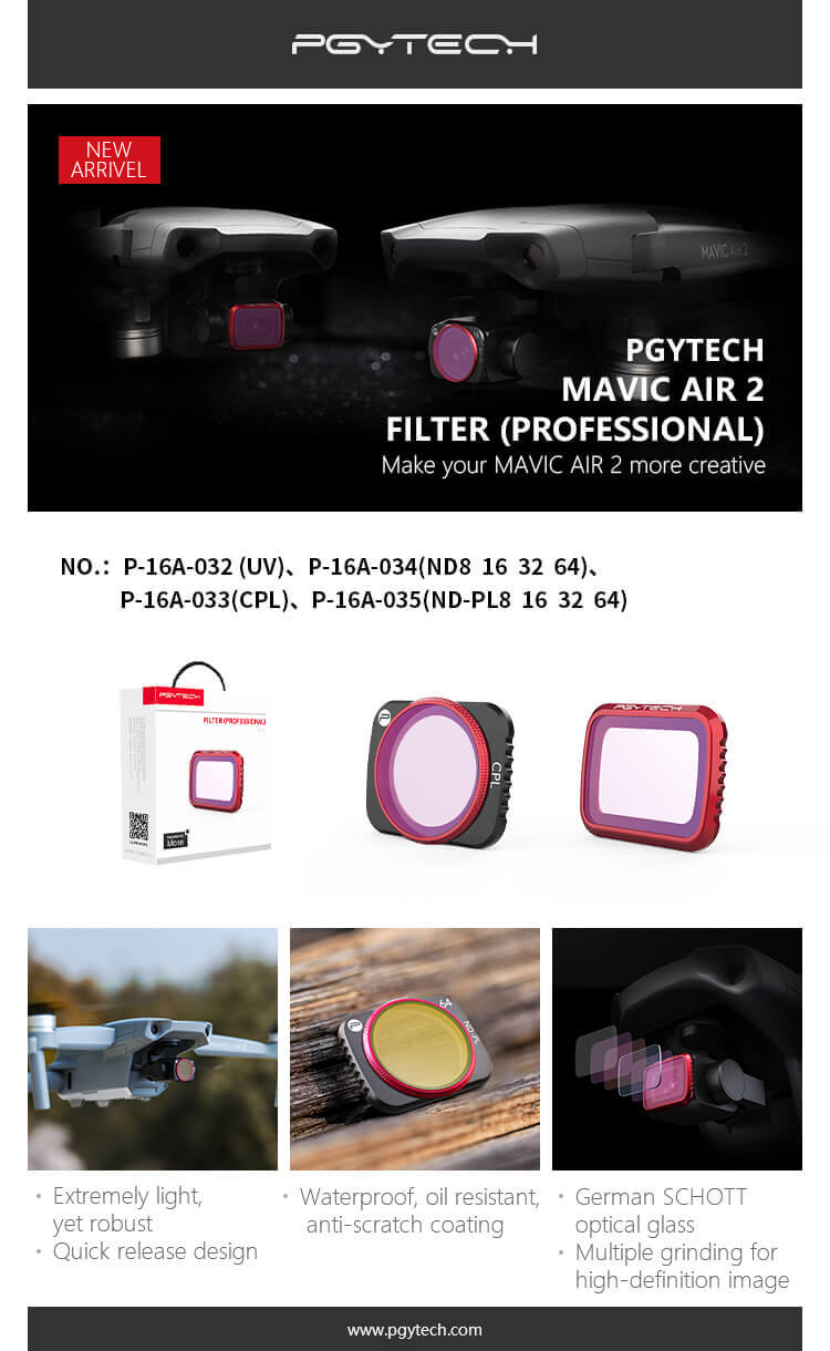 Filter MCUV Mavic Air 2 –  hàng chính hãng PGYtech