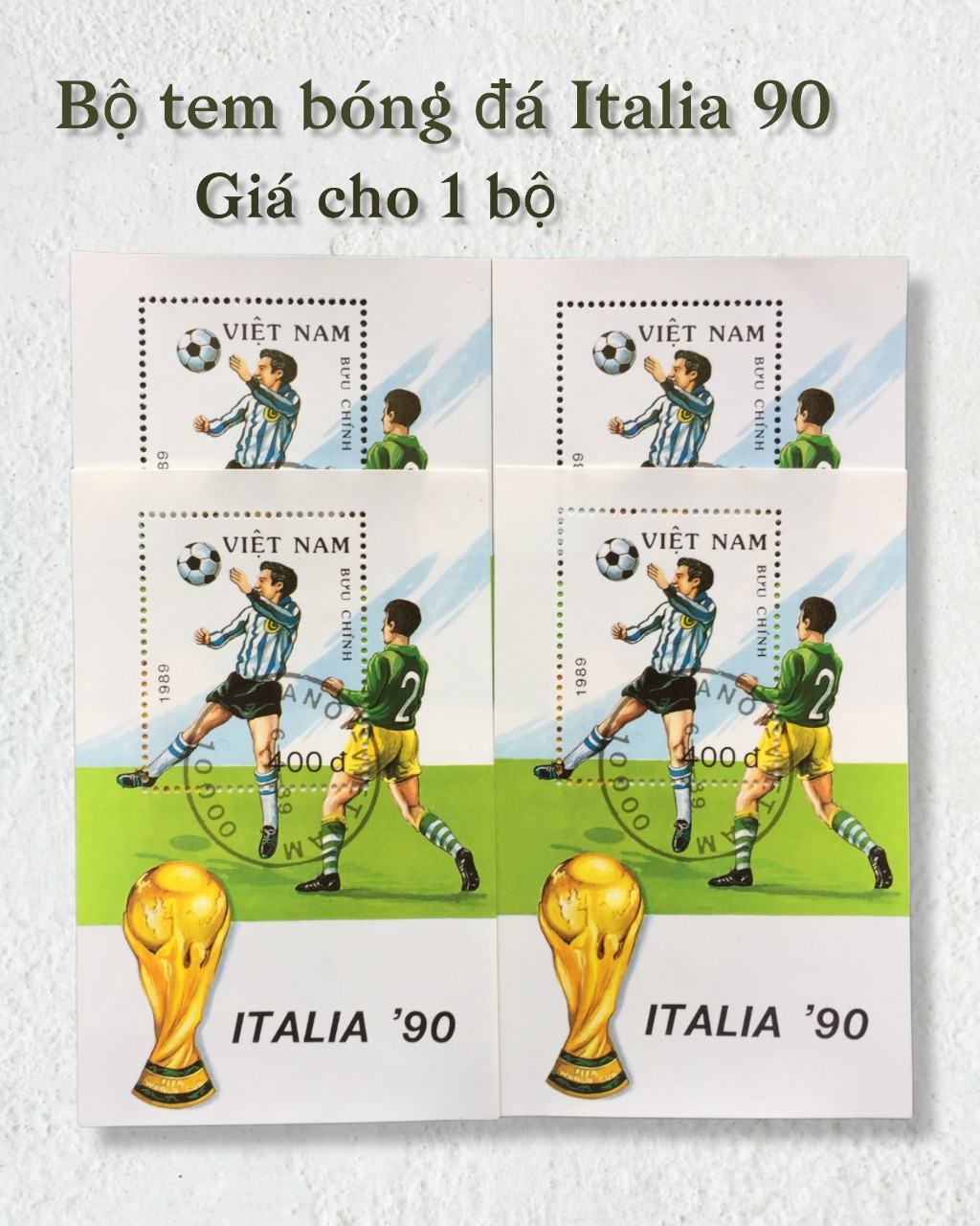 Tem sưu tầm Việt Nam thể thao Italia 90.