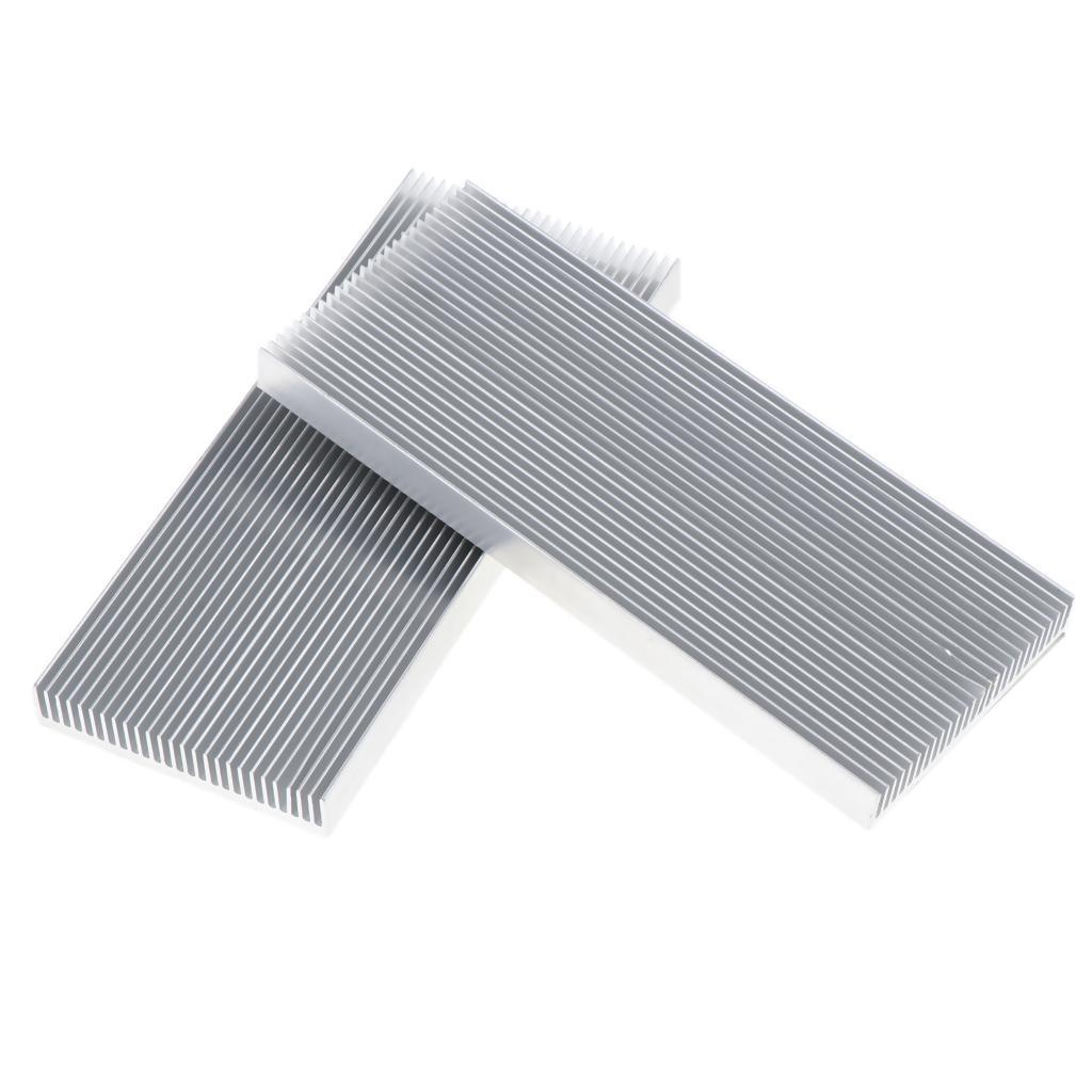 2X 2x Aluminum CPU Heatsink Cooling Cooler Fan Cooler Pad Kit 100x41x8mm