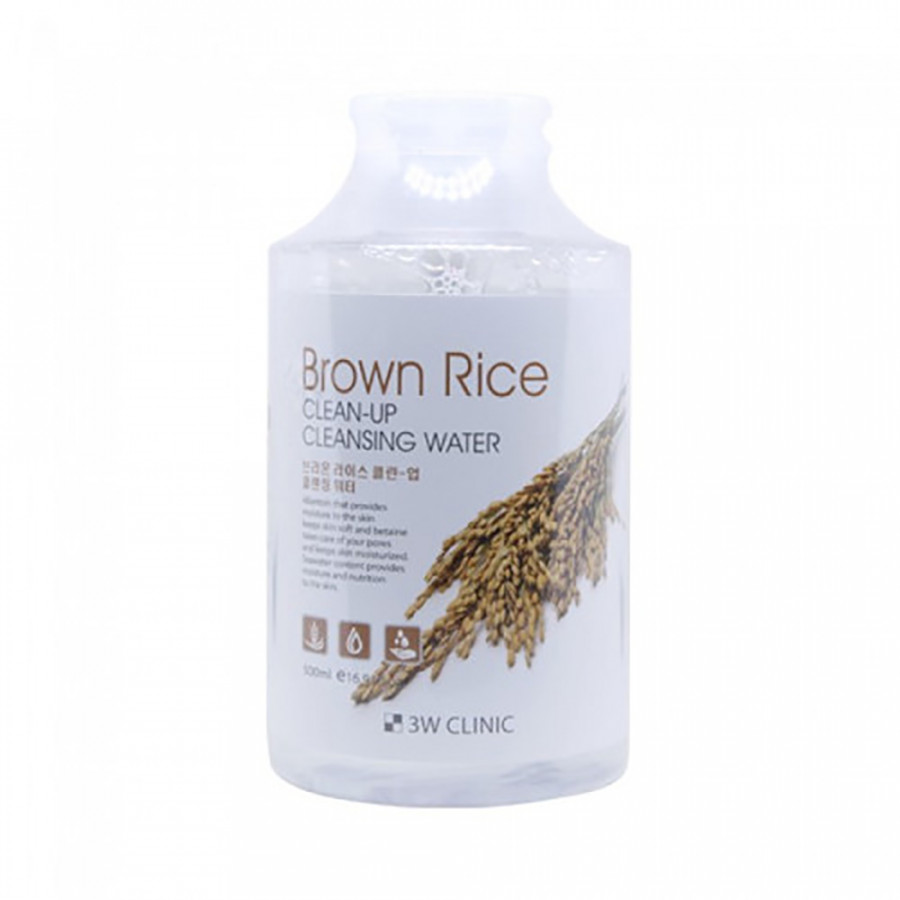 Nước tẩy trang tinh chất lúa mạch 3W CLINIC BROWN RICE CLEAN-UP CLEANSING WATER