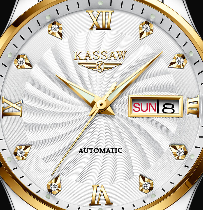 Đồng hồ nam chính hãng KASSAW K869-1 chống nước,chống xước,kính sapphire ,mặt đen dây kim loại thép không gỉ 316L ,hàng mới 100% ,Đồng hồ cơ ,Thiết kế đơn giản và sang trọng