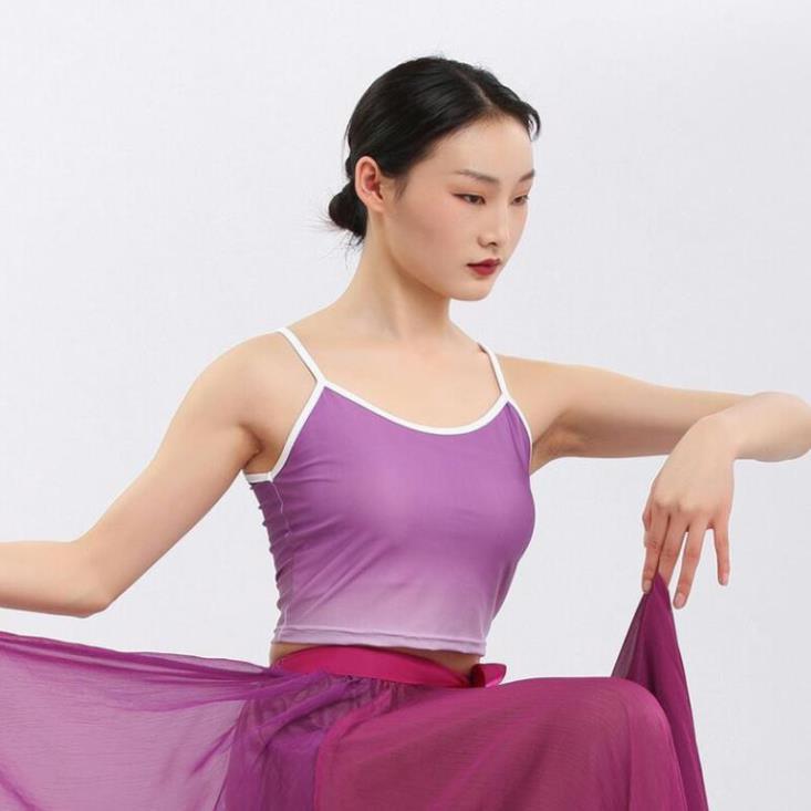 Áo múa hai dây croptop (có đệm ngực) A68 Diễm Phương