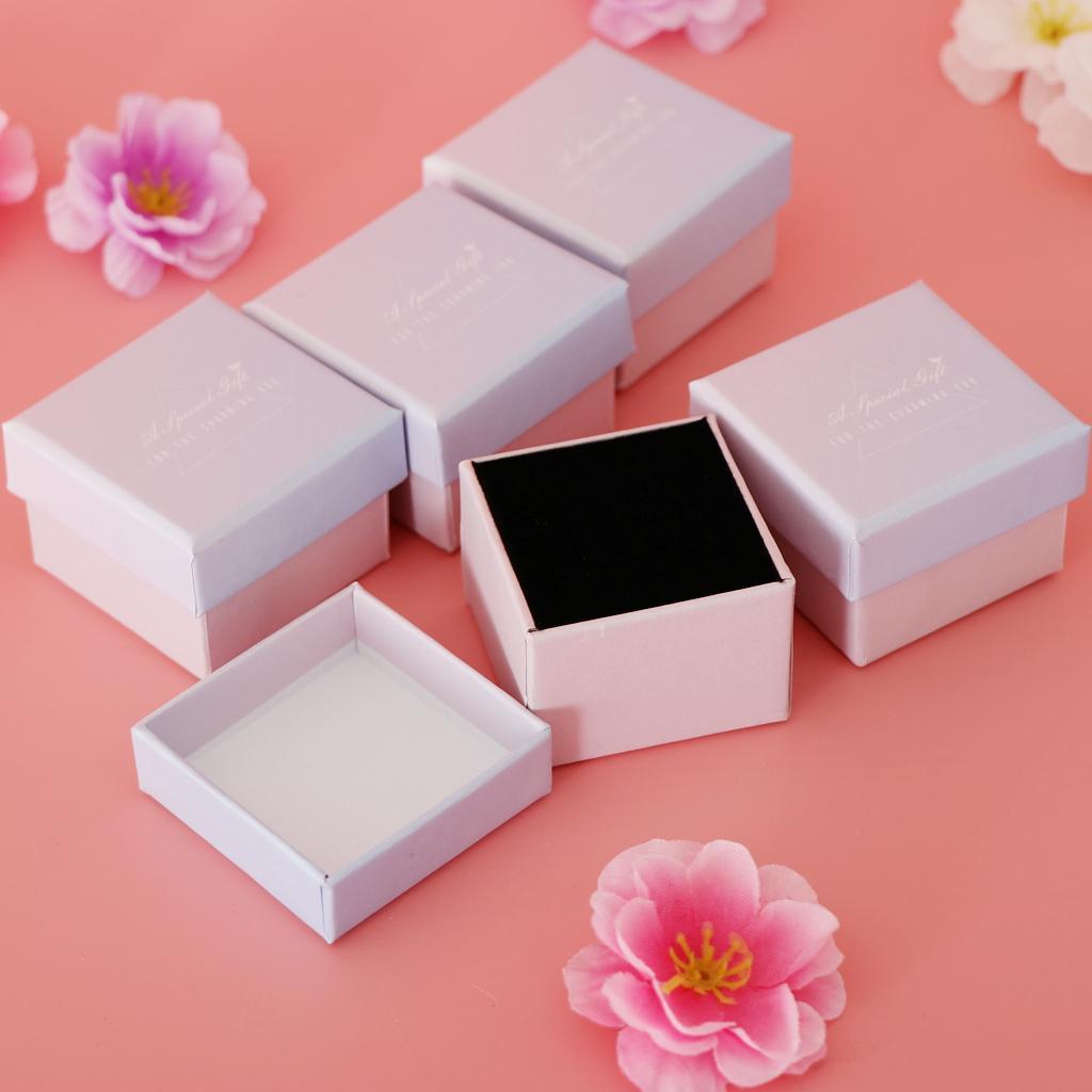 5pcs Cardboard Gift Box Earrings Storage Case
