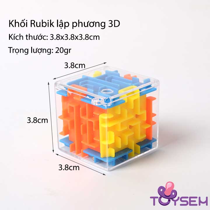 Đồ chơi khối rubik mê cung lăn bi - Đồ chơi giáo dục trí tuệ cho bé - Khối rubik ma trận lập phương - Quà tặng sinh nhật cho bé trai, bé gái