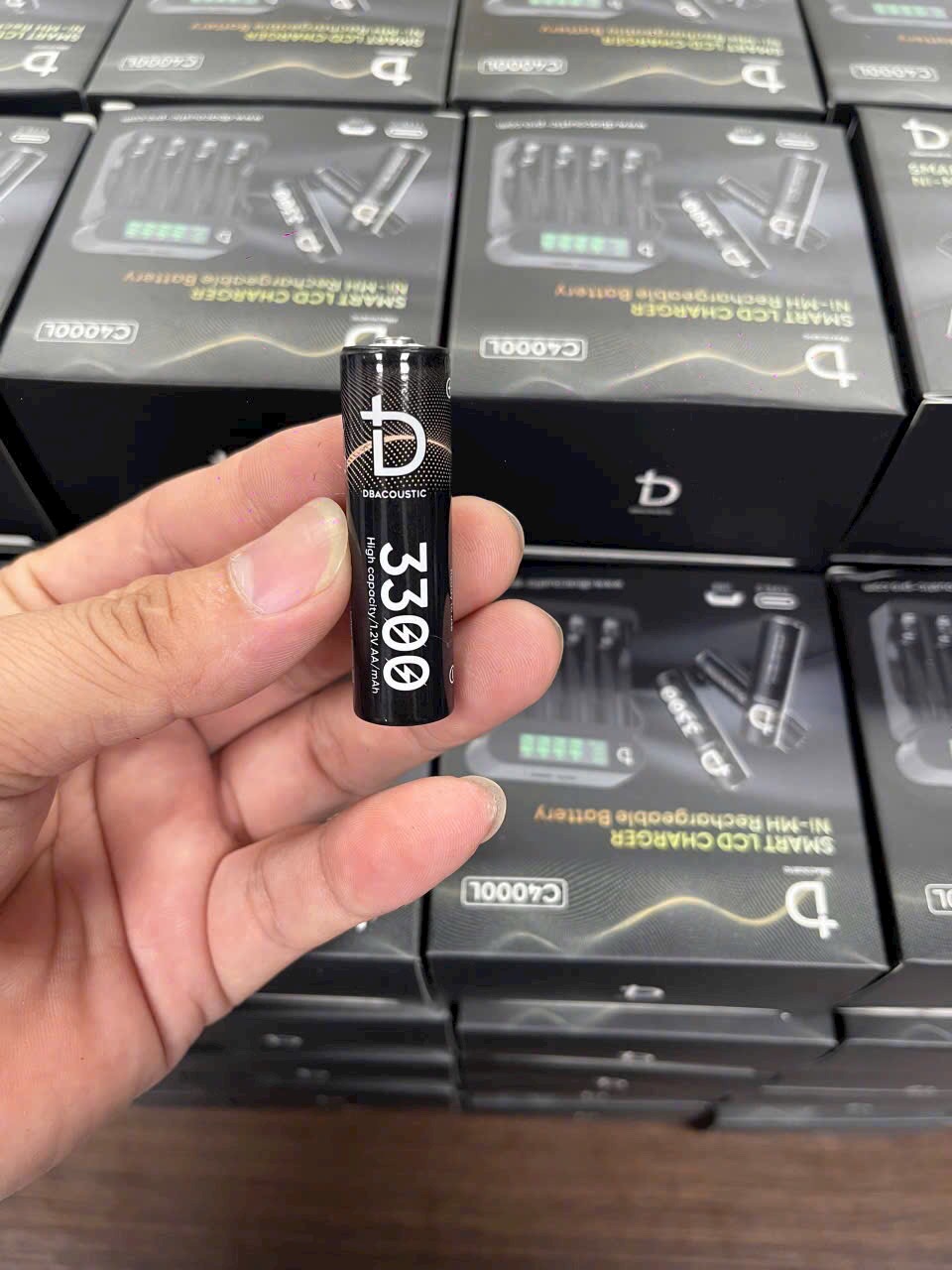 Combo Pin sạc AA micro db acoustic 3300mah, dock sạc db acoustic 4 slot