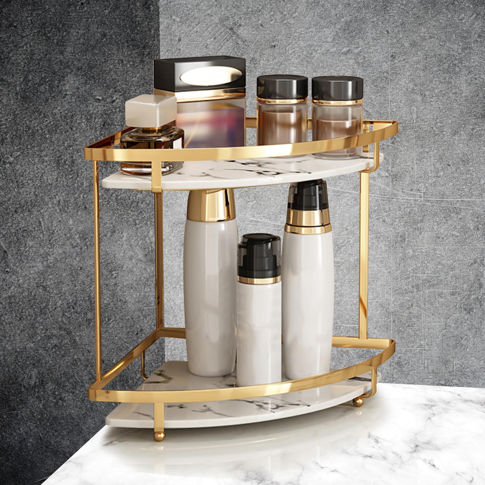 Corner Countertop Storage Rack Shelf Lipstick Makeup Holder Organizer Storage Box Container Perfume Display Bathroom, Desk, Home