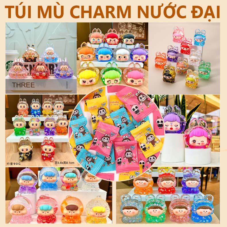 (TÚI MÙ) Charm Nước Size Đại Phát Sáng Labubu Thỏ Moi Skullpanda Babycry POP MART Decor Trang Trí