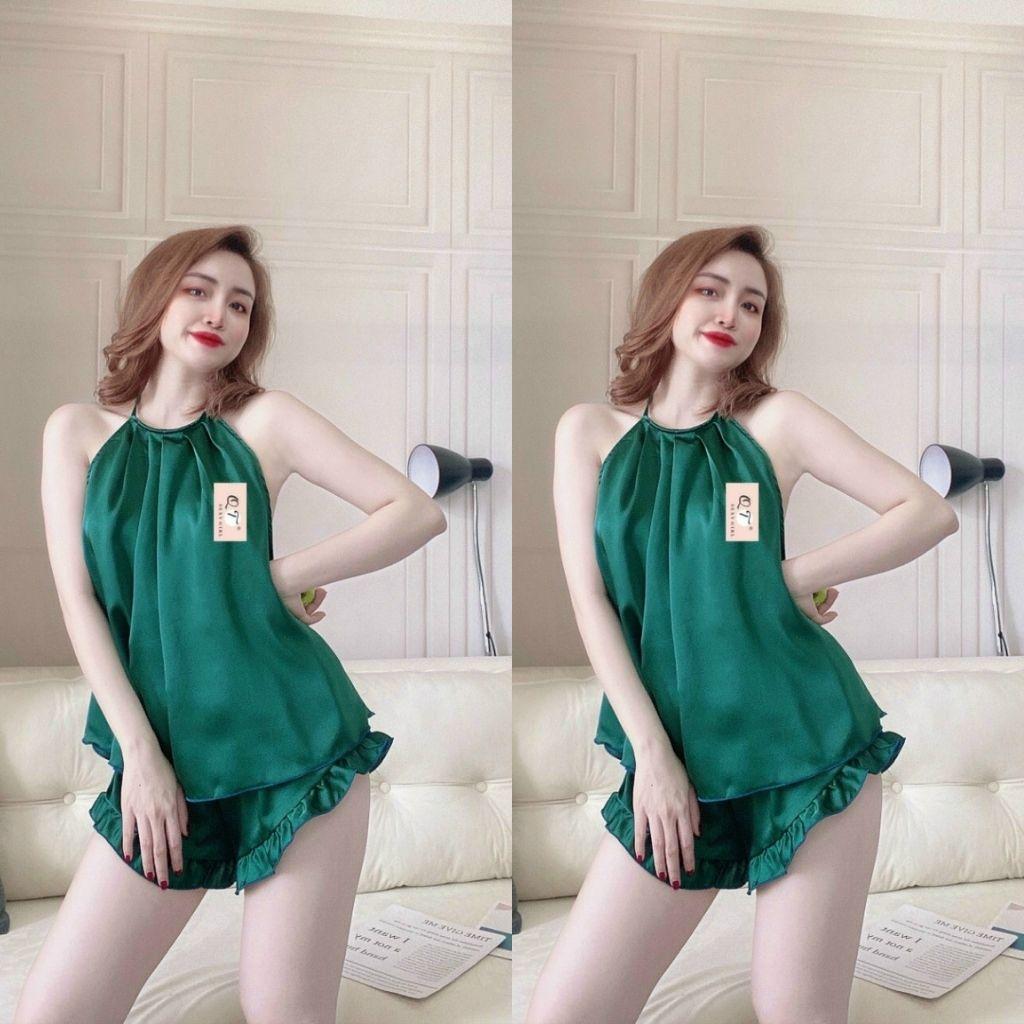 Đồ ngủ sexy lụa Satin mềm mại xinh xắn &lt; 63kg