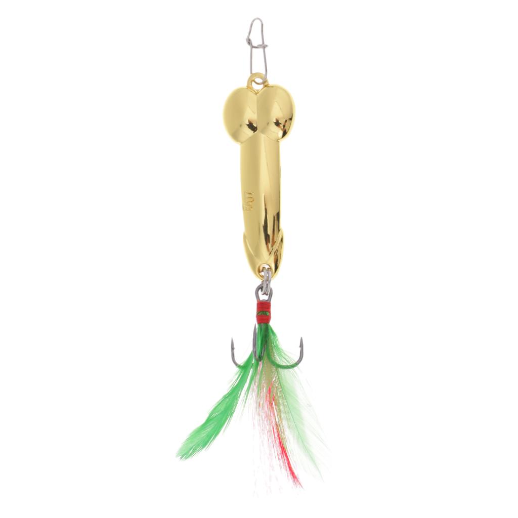 Gold Fishing Spoon Lure Spinner Bait Metal Hard Bait Crankbait Tack 28g