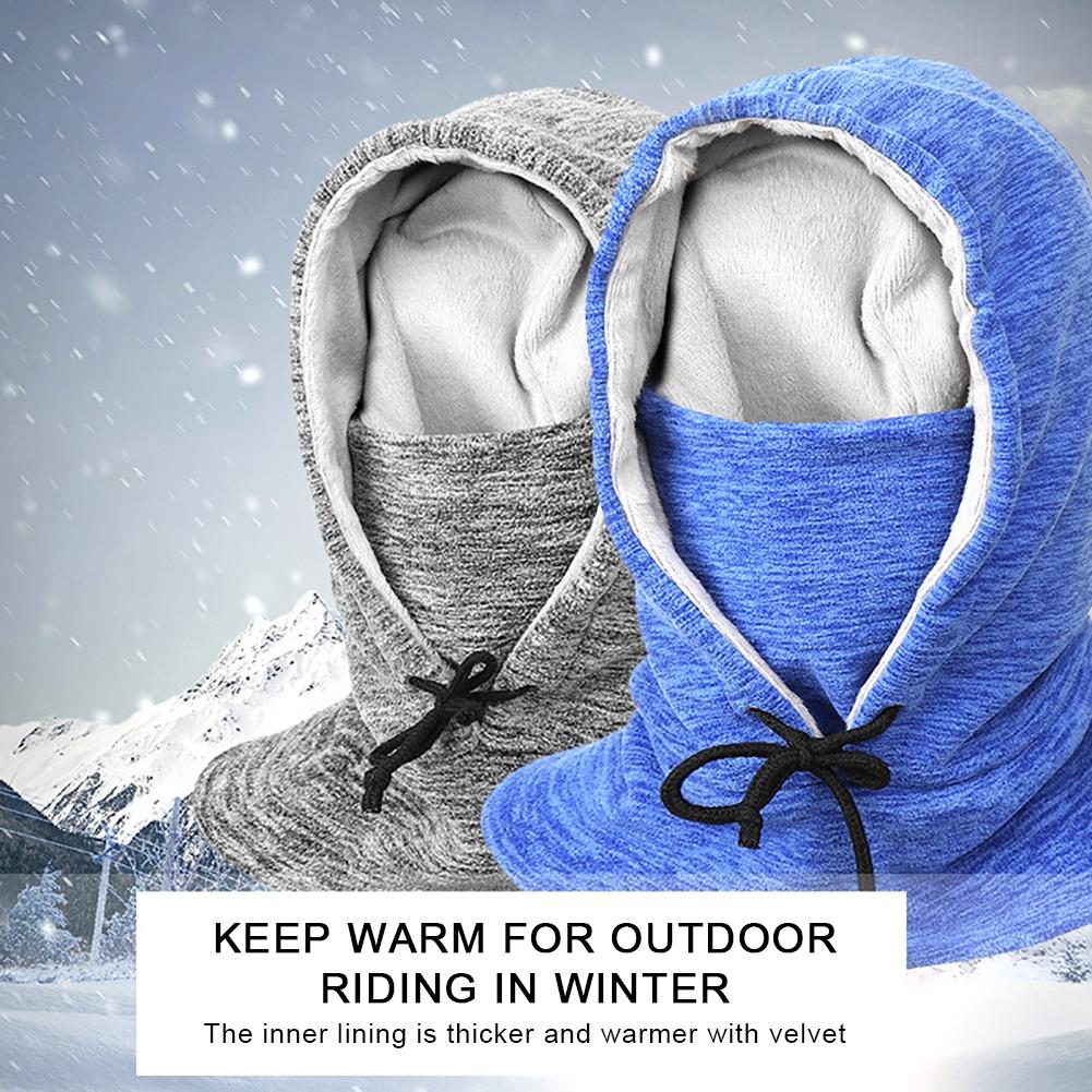 Đàn ông Balaclava Ski Cycling Mũ xe lông cừu Hood Windproof mặt mặt nạ Color: B