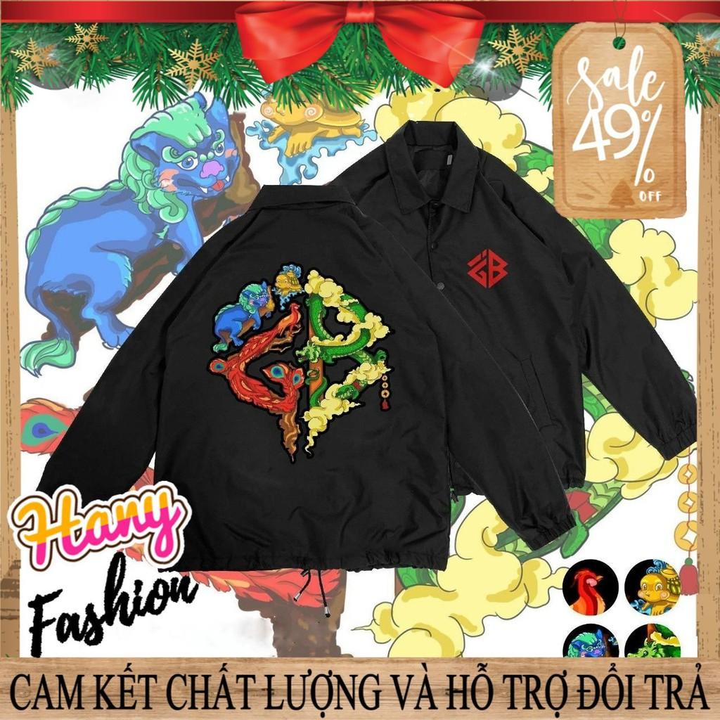 Áo khoác dù tứ linh IBG -