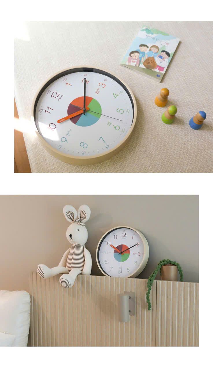 Đồng hồ treo tường giáo dục Mooas Made in Kore Hàng chính hãng
