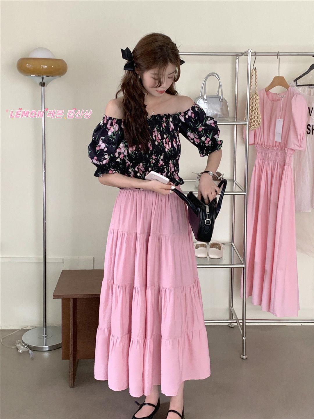 TOBE1SHOP Váy dài chữ A kiểu Pháp, váy dài, váy gió, váy dài, váy rộng, váy nửa người.