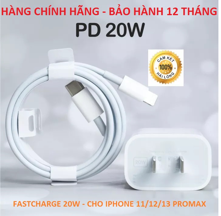 Bộ sạc nhanh 20W - FASTCHARGE cho IP 11/12/12Pro Max/13/13 Pro Max - FREESHIP