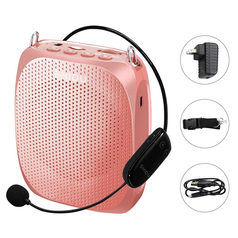 Shidu 10W Bộ khuếch đại giọng nói không dây di động có thể sạc lại cho giáo viên hướng dẫn du lịch