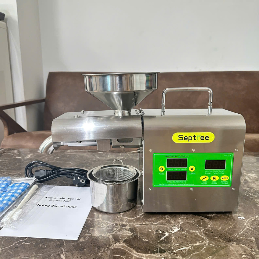 Máy ép dầu ăn thực vật chuyên dụng dùng trong gia đình thương hiệu Septree X3S - Công suất 800W - Hàng nhập khẩu