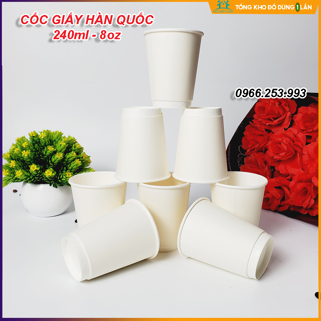 50 chiếc cốc giấy 2 lớp hàn quốc siêu đẹp