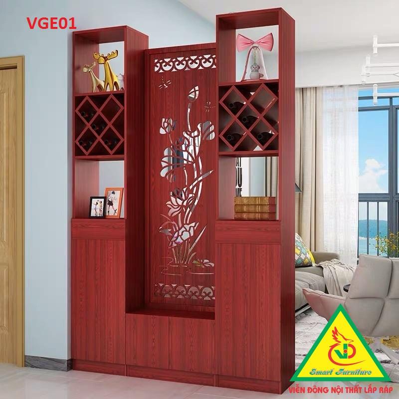 TỦ KỆ TRANG TRÍ KIÊM VÁCH NGĂN VGE02 - Nội thất lắp ráp Viendong Adv