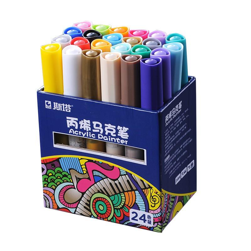 Bộ bút sơn Acrylic Painter 24 màu, vẽ trên nhiều chất liệu