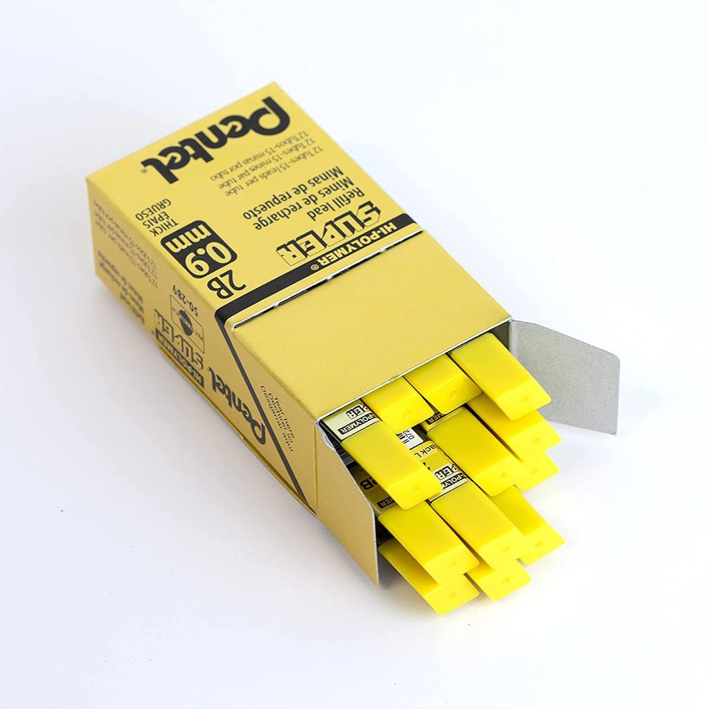Ruột Chì Kim Pentel Hi-Polymer Super 50.9 2B Ngòi 0.9mm | Siêu ứng