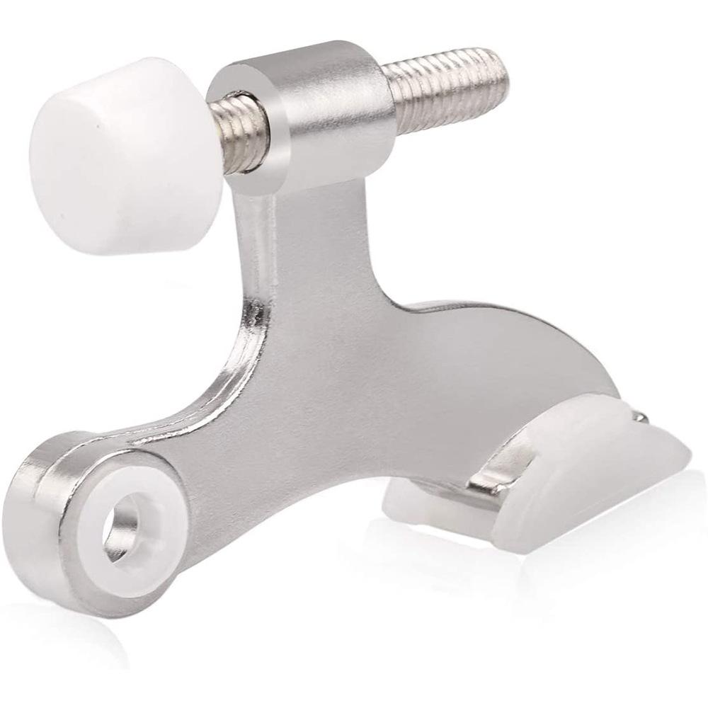 2 gói bản lề chốt cửa đóng cửa satin niken - điều chỉnh có thể điều chỉnh hạng nặng bản lề cửa dừng cửa với đầu tăng cao su trắng