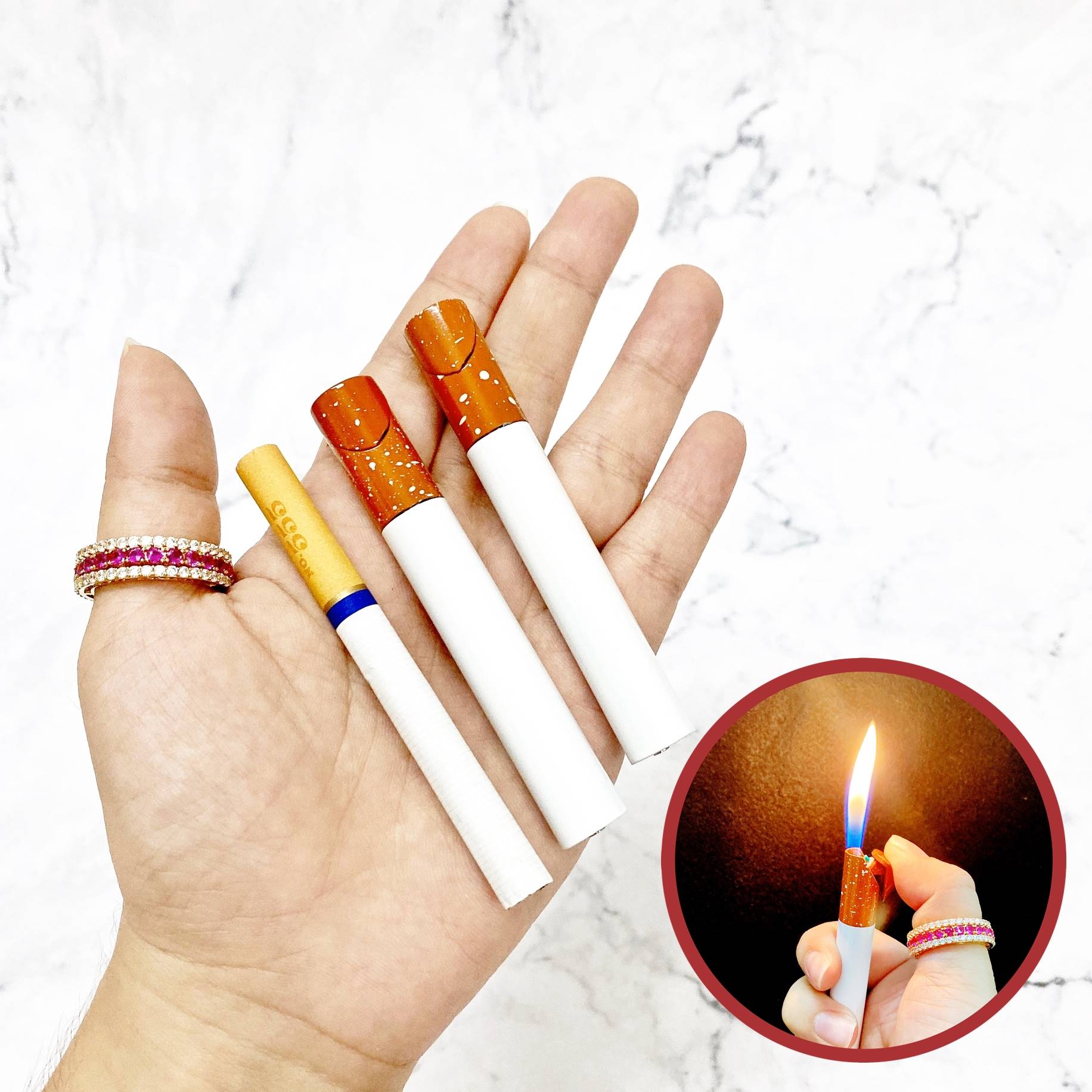 Hột quẹt Bật Lửa Hình Điếu Thuốc Lớn - Xài ga