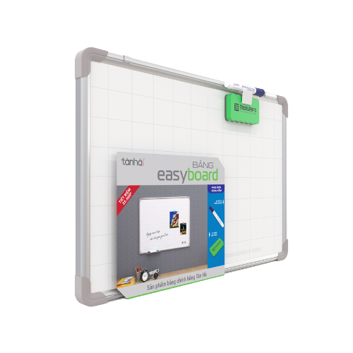 Bảng Từ Trắng Easyboard Tân Hà - Bảng Từ Trắng Viết Bút Lông 40x60cm - Tặng Phụ Kiện