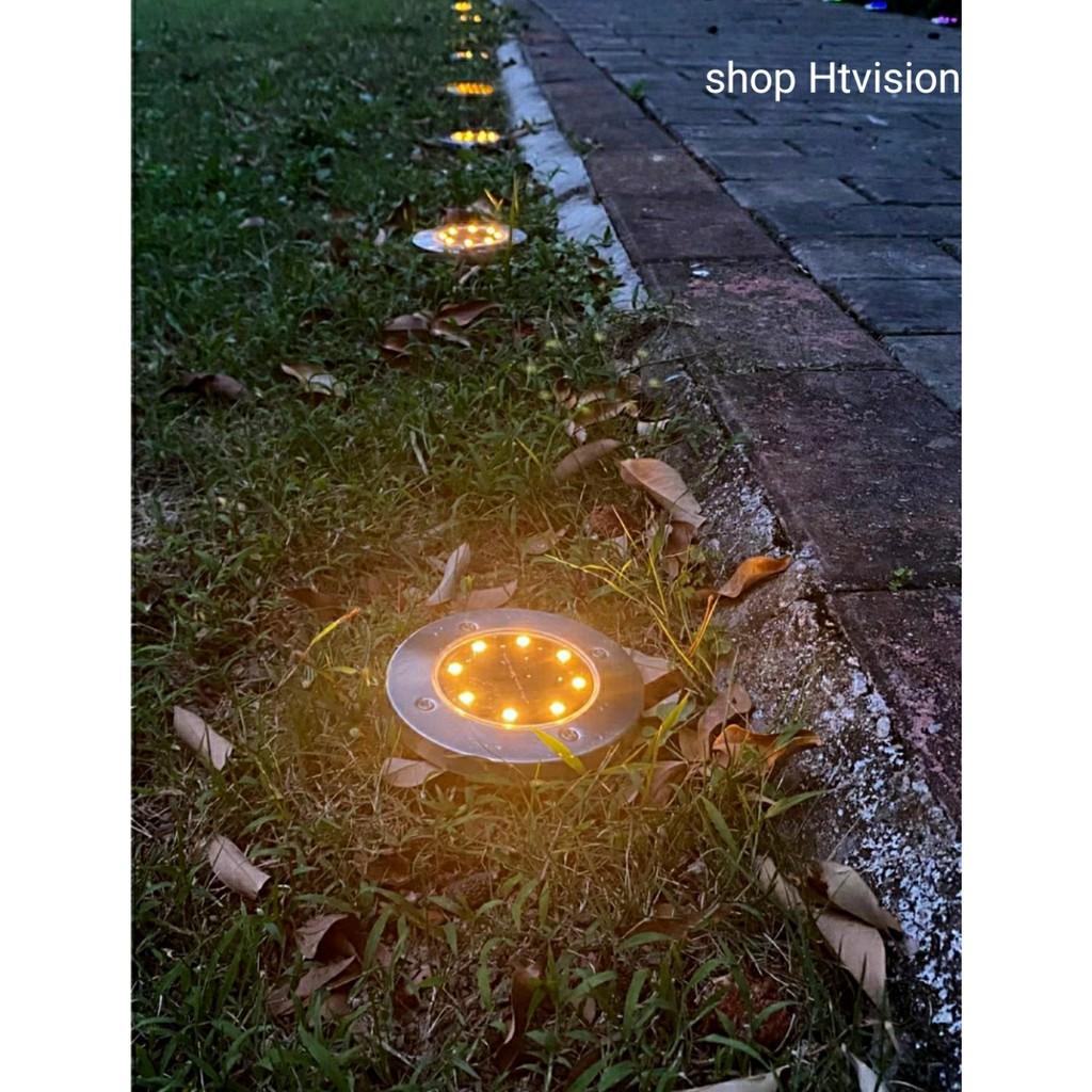 Đèn Cắm Cỏ Sân Vườn Năng Lượng Mặt Trời Tròn 8 Bóng Led trang trí sân vườn, lối đi lại, quán cà phê, đèn rọi cây cảnh