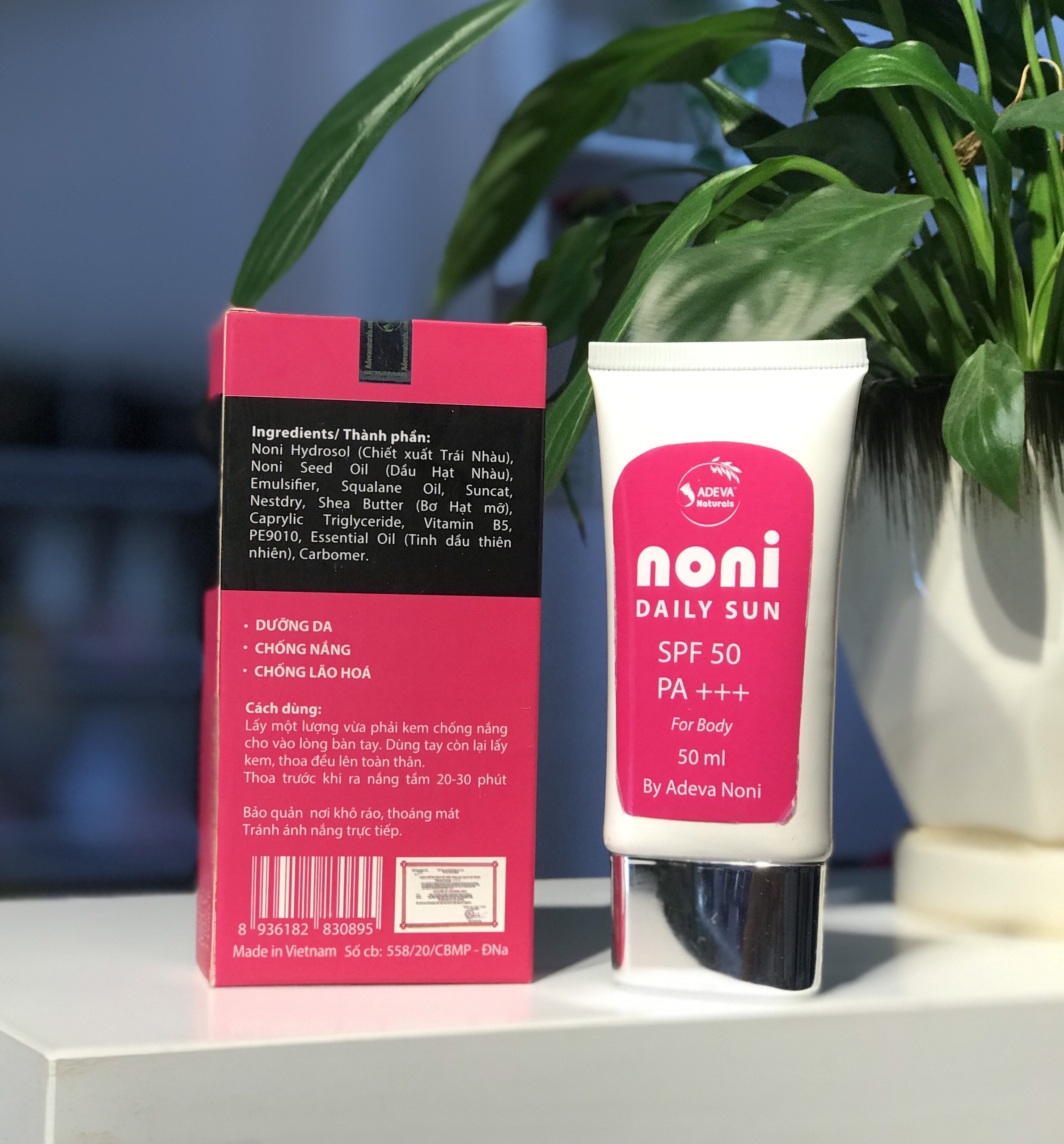 Kem chống nắng dưỡng da từ Trái nhàu SPF 50 PA +++ – Noni Daily Sun 50 ml (for Body) - Lên tone da nhẹ, da mềm mượt và căng mịn, Ít để lại vệt trắng