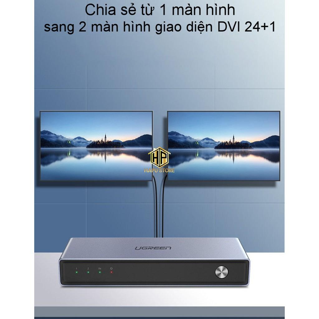 Bộ chia DVI 1 ra 2 Ugreen 50746 chuẩn DVI-D độ phân giải 1080P cao cấp -Hàng Chính Hãng