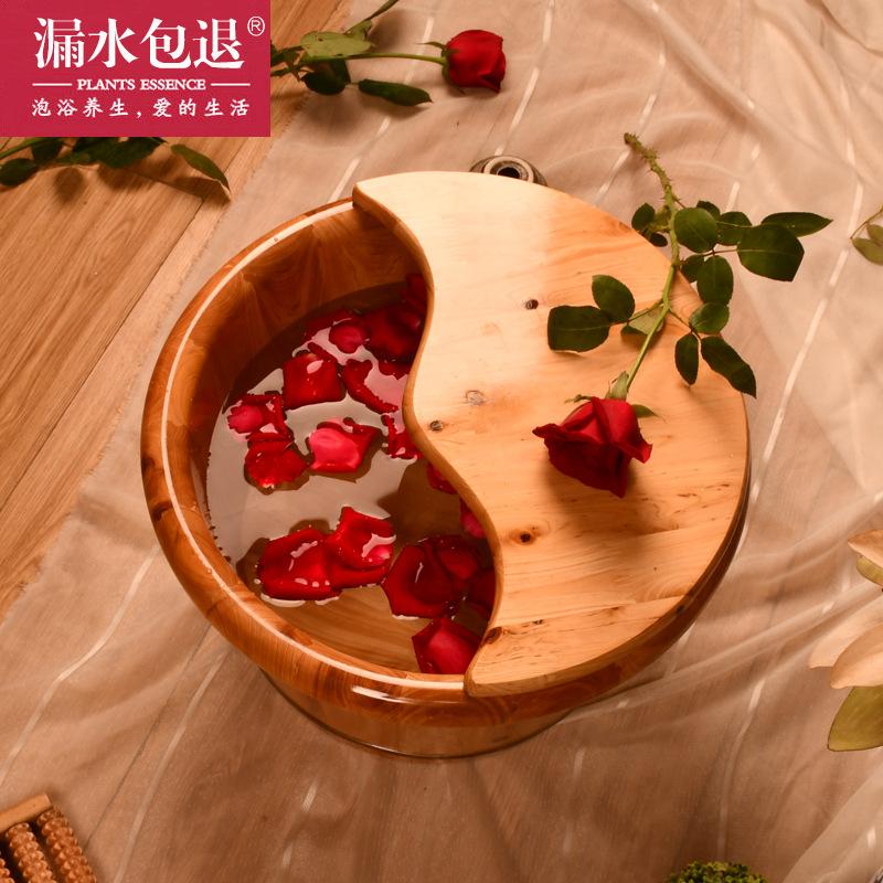 Phong cách mới nhất của nhà gỗ tuyết tùng thùng ngâm chân đôi phòng làm móng chân thùng ngâm chân thương mại thùng ngâm chân bằng gỗ rắn thùng ngâm chân